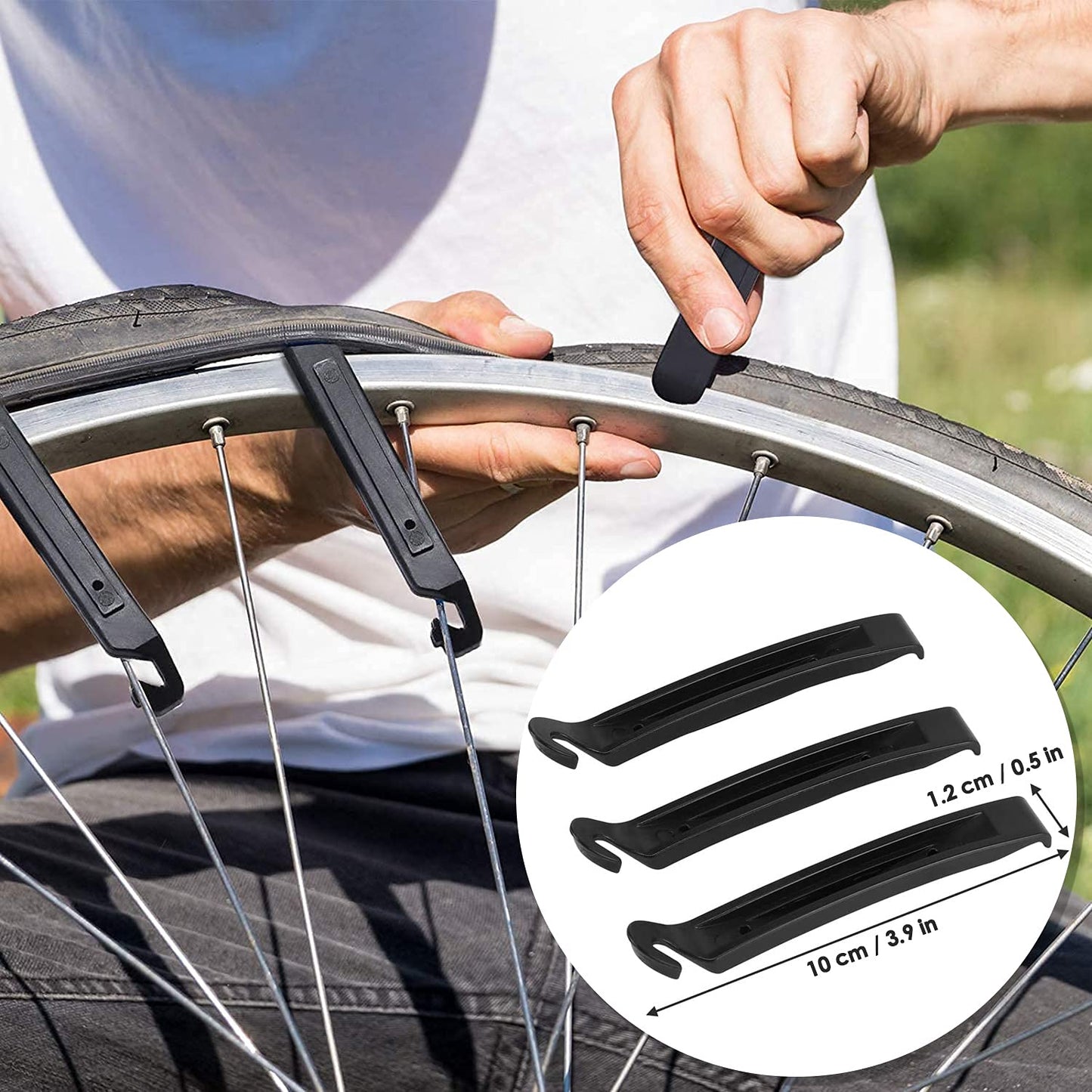 Bike Repair Tool Kit, 16 in 1 Bicycle Multitool with Bike Tire Levers Hex Spoke Wrench, Multi Function Accessories Set for Road Mountain Bikes